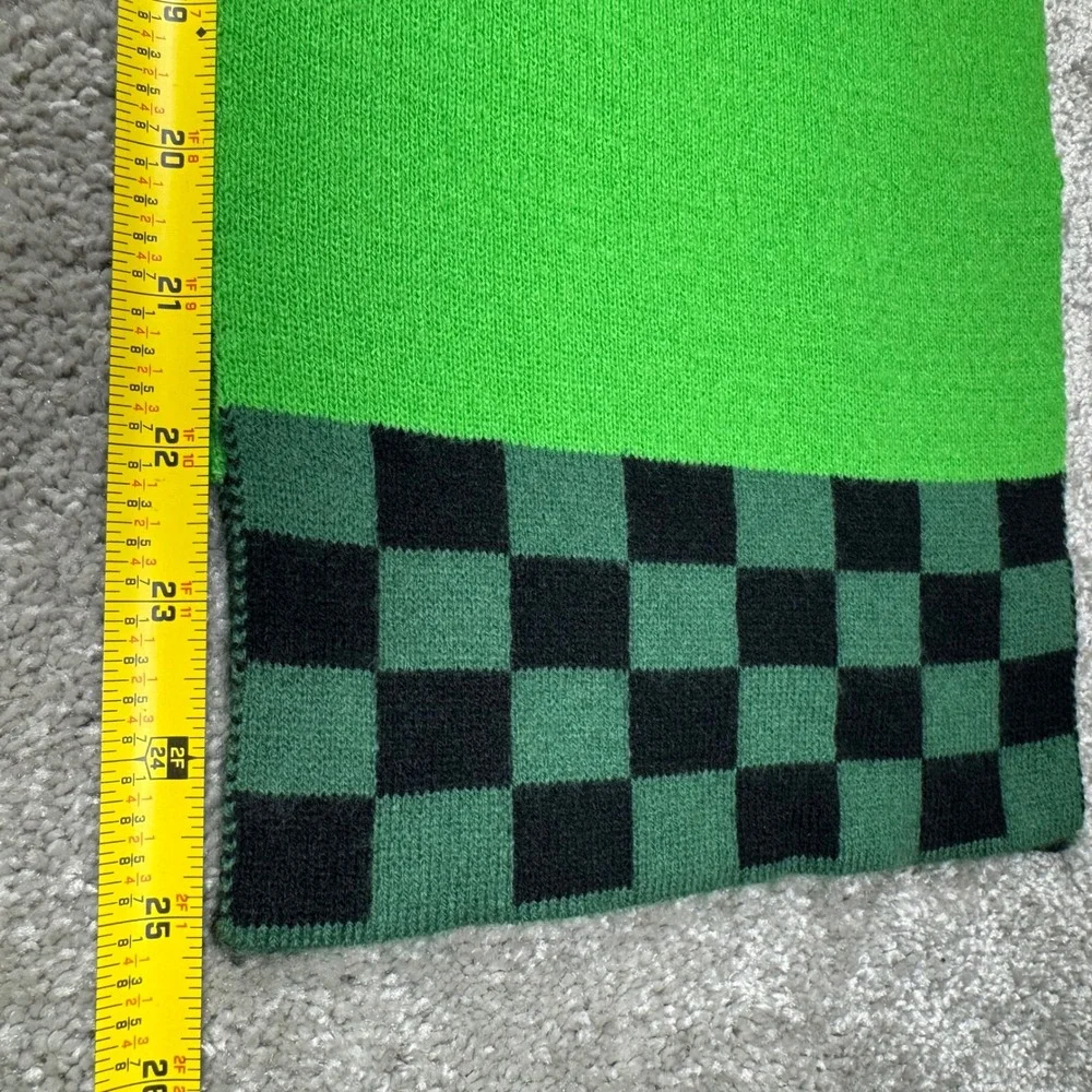 Jinx Minecraft Beanie Scarf Set Pixel Checkered Green Creeper Video Game Kids OS
